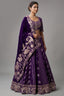 Royal Purple Banarasi Silk Woven Lehenga Set with Hand-Crafted Kundan & Zardosi Blouse