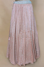 Dusty Peach Chinon Chiffon Silk Lehenga with Embroidery