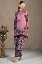 Styling details of the summer-ready Dusty Pink Linen Floral Printed Co-Ord Set
