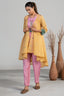Light Pink and Orange Co-Ord Set with Jacket front view chic summer wear