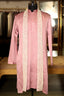 Onion Pink Silk Mirror Embroidered Kurta Pajama - red silk saree embroidered