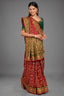 Maroon Traditional Gharchola Saree in Silk with All Over Embroidery - maroon silk saree embroidery