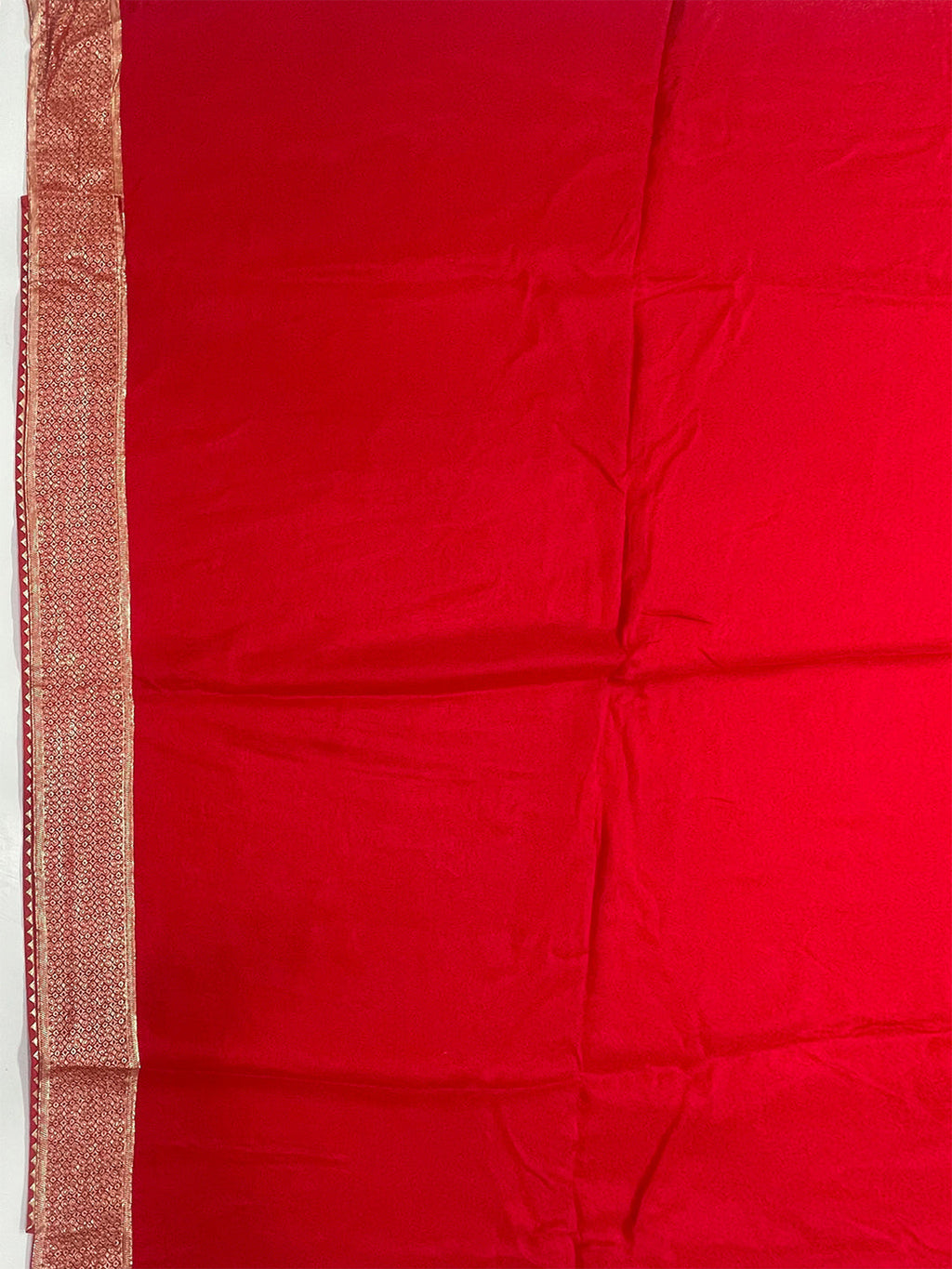 Red Art Silk Foil Printed Saree - red silk saree