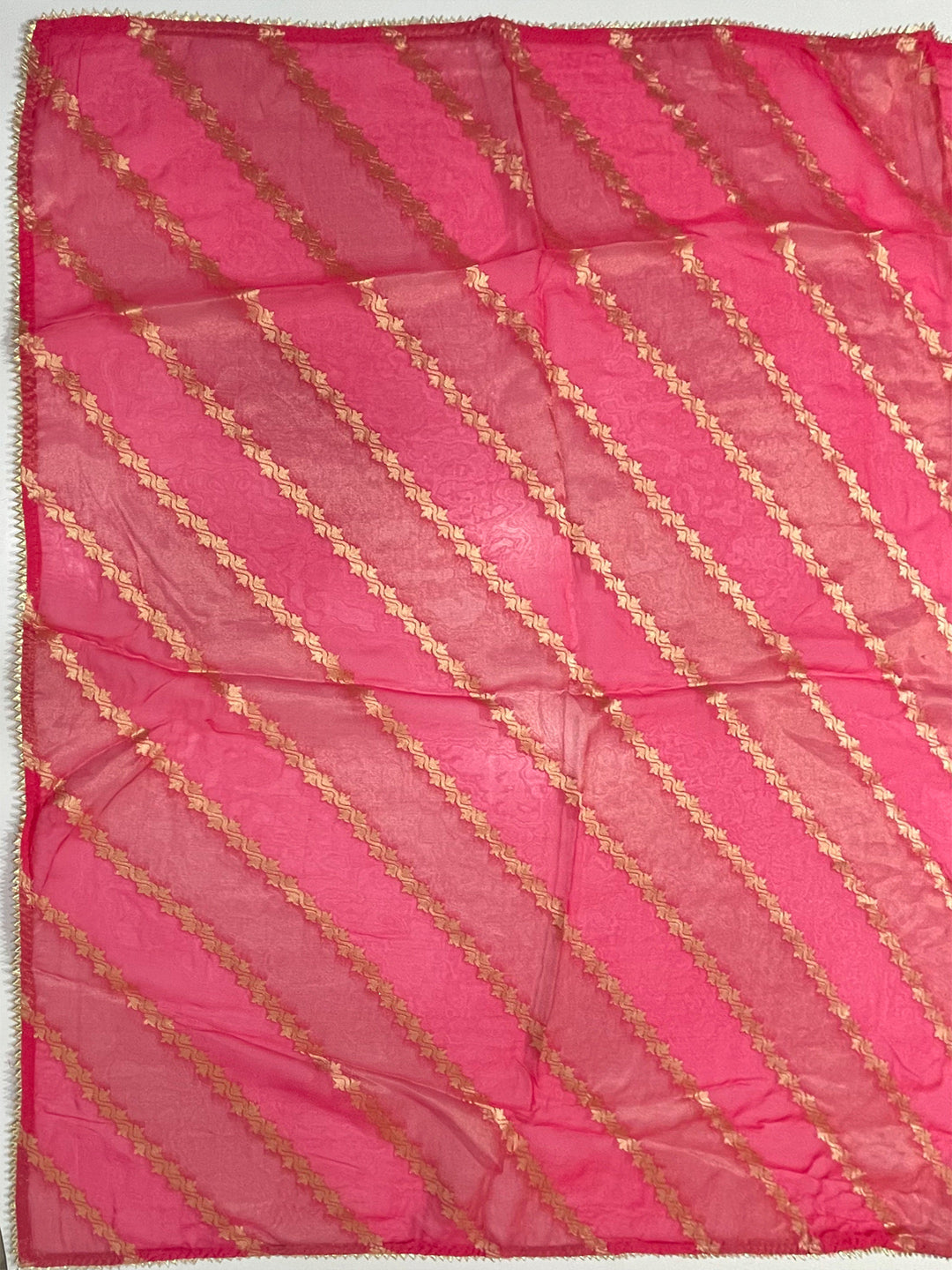 Pink Organza Tissue Saree with Weaving - pink organza saree