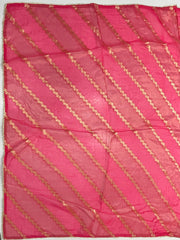 Pink Organza Tissue Saree with Weaving - pink organza saree