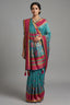 Sky Blue Modal Silk Printed Saree - blue silk saree