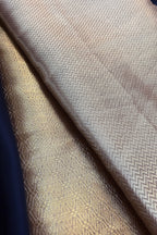 Golden Kanchipuram Tissue Silk Woven Saree - gold silk saree
