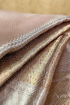 Golden Kanchipuram Tissue Silk Woven Saree - gold silk saree