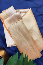 Golden Kanchipuram Tissue Silk Woven Saree - gold silk saree