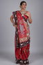 Red Silk Traditional All Over Pichwai Embroidered Saree - red silk saree embroidered