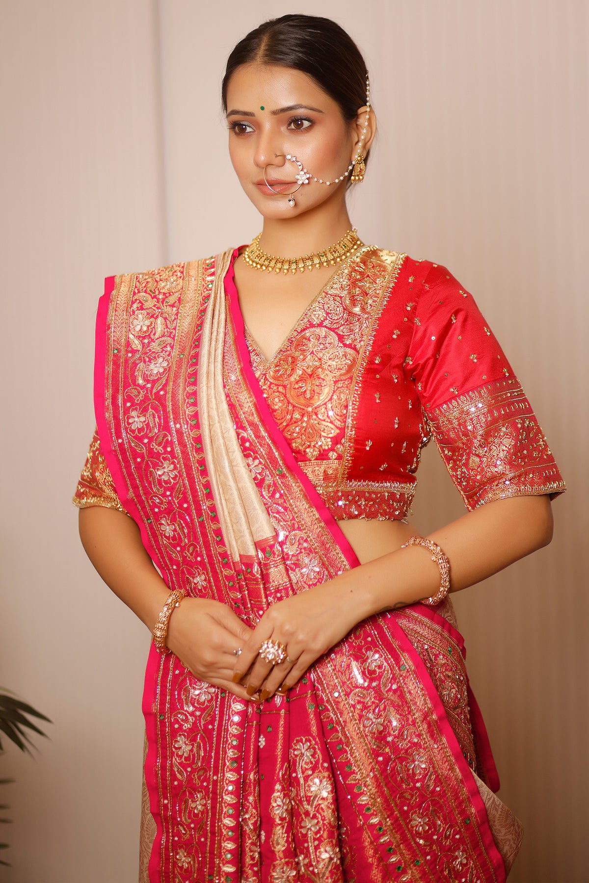 Cream Uppada Silk All Over Woven Traditional Saree - cream silk saree