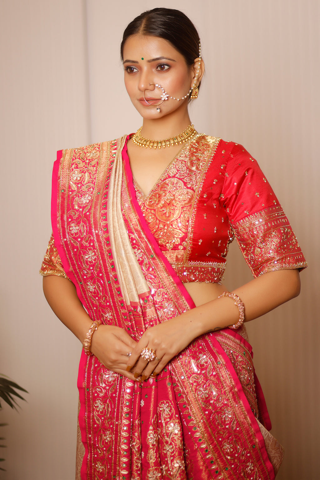 Cream Uppada Silk All Over Woven Traditional Saree - cream silk saree