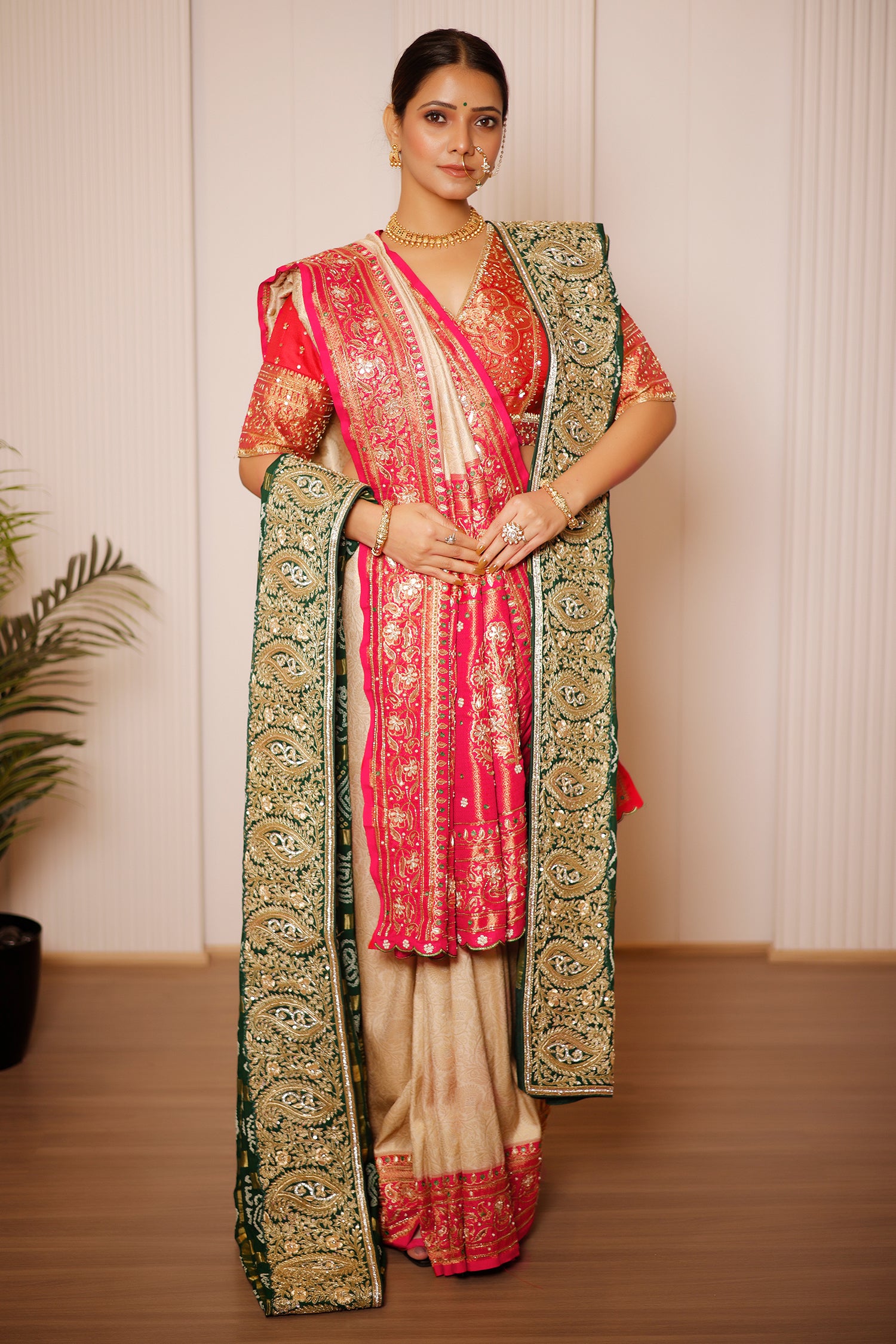 Cream Uppada Silk All Over Woven Traditional Saree - cream silk saree