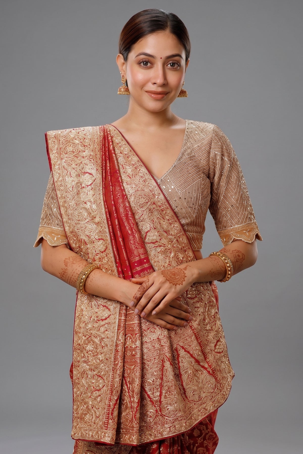 Magenta Kanchipuram Silk Traditional All Over Woven Saree with Handworked Border and Pallu - magenta silk saree