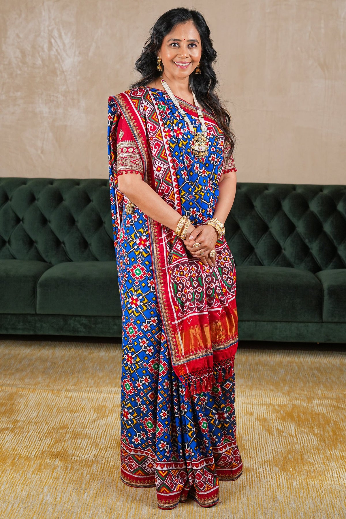 Blue Silk Traditional Patola Saree - blue silk saree patola