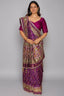 Purple Silk Traditional Woven Patola Saree with Cutdana and Beads Work - purple silk saree patola