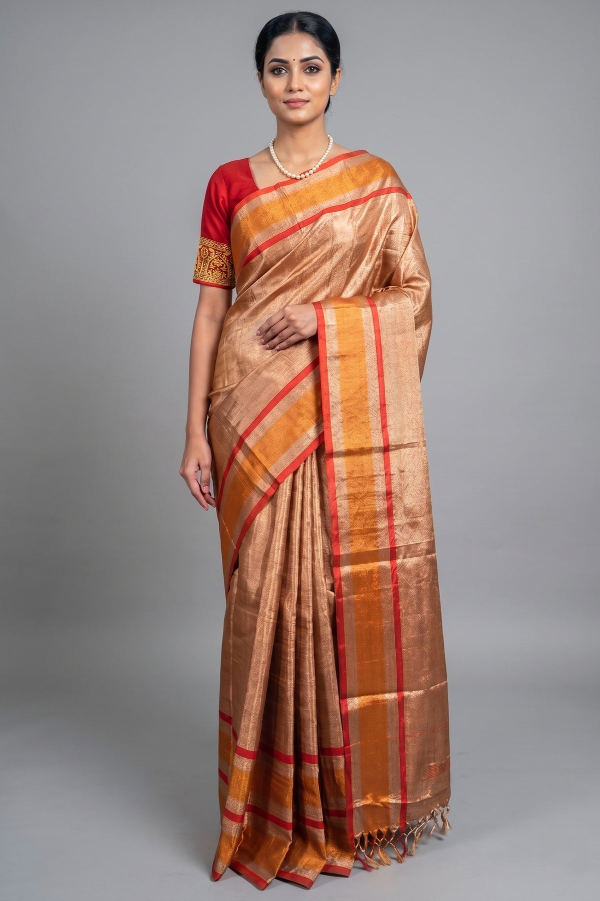 Golden Tissue Silk Saree