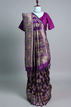 Purple Art Silk Woven Patola Saree - purple silk saree patola