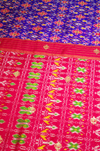 Purple Silk Traditional Patola Saree with Gota Sequin Work - purple silk saree patola