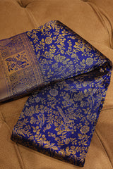 Blue Kanchipuram Silk Traditional Woven Saree