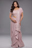 The Rose Pink Sequinned Lycra Net Cocktail Saree with Pallu Fringes and Coordinated Stitched Blouse