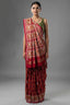 Pink Silk Traditional Patola Saree with Beads and Mirror Work