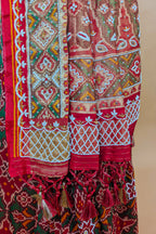 Green Silk Traditional Patola Weave Saree with Handwork