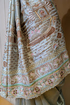 Mint Green Tissue Saree with Designer Pallu