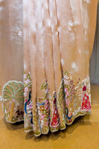 GoldenTissue Saree with Handwork Patch Border