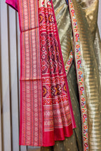 Green Tissue Woven Saree with Patola Dupatta