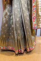 Green Tissue Woven Saree with Patola Dupatta
