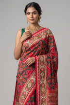 Pink Silk Traditional Patola Weave Saree with Handwork