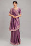 Purple Dola Silk Woven Saree with Heavy Work Readymade Blouse