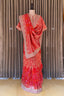 Red Art Silk Bandhani Saree with Banarasi Jacquard Weaving & Embroidered Cutdana Border