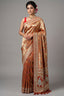 Orange Dola Silk Traditional Meenakari Woven Saree with Heavy Work Border and Pallu