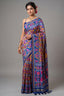 Yellow and Blue Art Silk Patola Saree