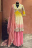 Yellow and Multi Colored Embellished Sharara Set - red saree