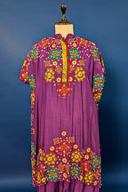 Dark Magenta Silk Embroidered Co-Ord Set - red silk saree embroidered