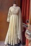 Ivory Hand Embroidered Anarkali Set with Dupatta - red saree embroidered