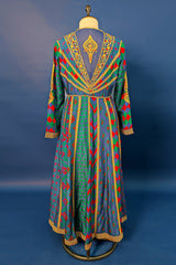 Blue Silk Printed Co-Ord Set with Sequin Embroidery Work