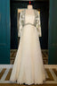 Ivory Embellished Gown with Handworked Jacket - ivory saree