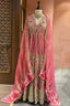 Pink Tissue Designer Heavy Paisley Worked Suit - pink saree