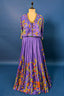 Violet Purple Satin Silk Printed Co-Ord Set with Sequin and Cutdana Work - purple silk saree