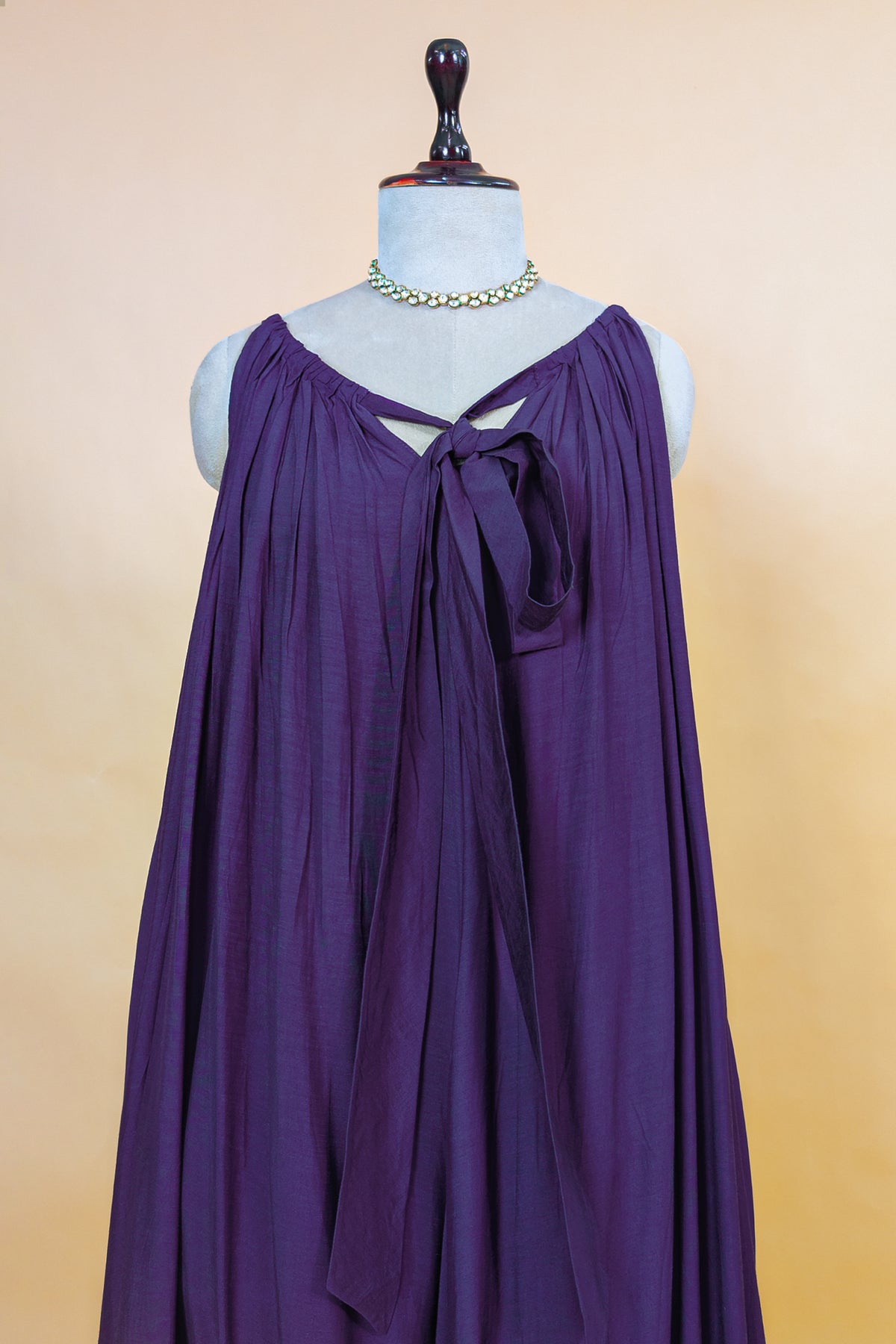 Designer Indigo Purple Cotton Silk Solid Co-Ord Set for professional boardroom settings