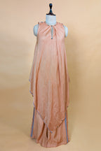 Rose Pink Cotton Silk Solid Co-Ord Set styled with minimal accessories