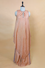 Rose Pink Cotton Silk Solid Co-Ord Set styled with minimal accessories