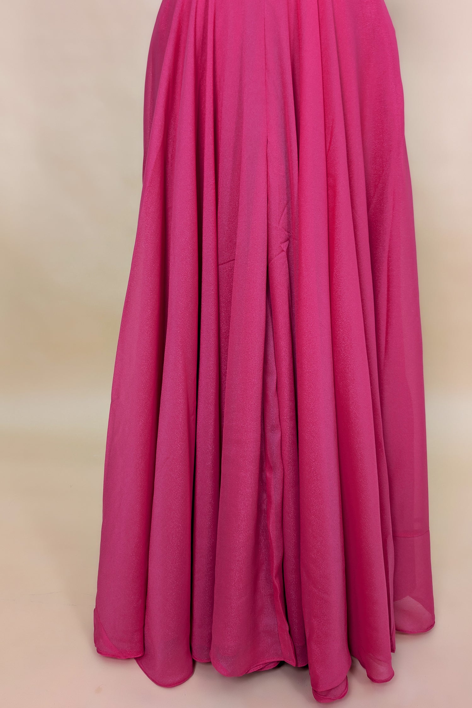Pink Tissue Silk Cutdana Sequins Crop Top Palazzo Suit
