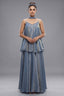 Blue Tissue Silk Cutdana Sequin Worked Palazzo Suit