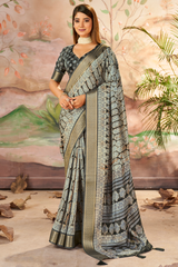 Dola Silk Paisley Printed Saree