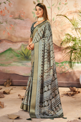 Dola Silk Paisley Printed Saree